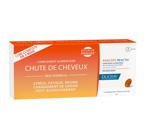 Ducray Anacaps Reactiv Lot de 2 + 1 Offert